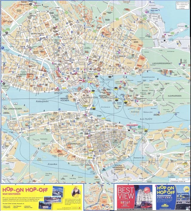 Mapa de la ciudad de Estocolmo