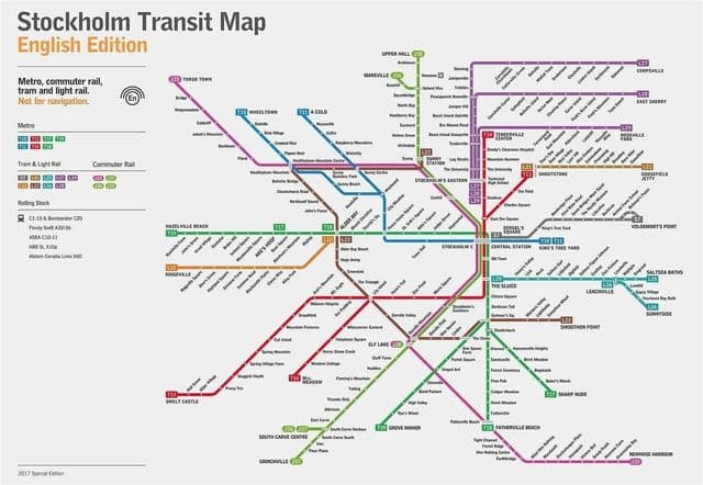 Mapa de la estación de metro de Estocolmo