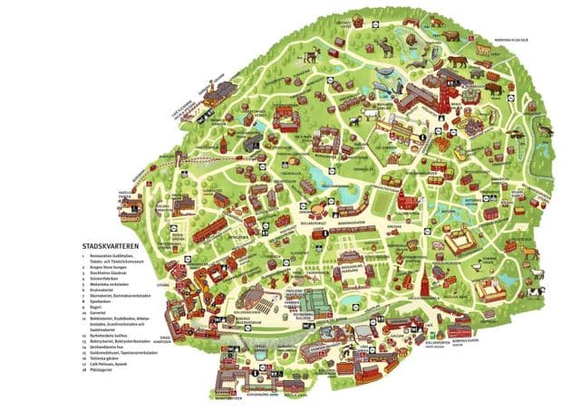 Mapa del parque zoológico de Estocolmo