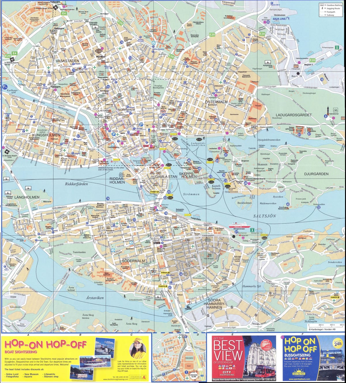 Mapa de la ciudad de Estocolmo